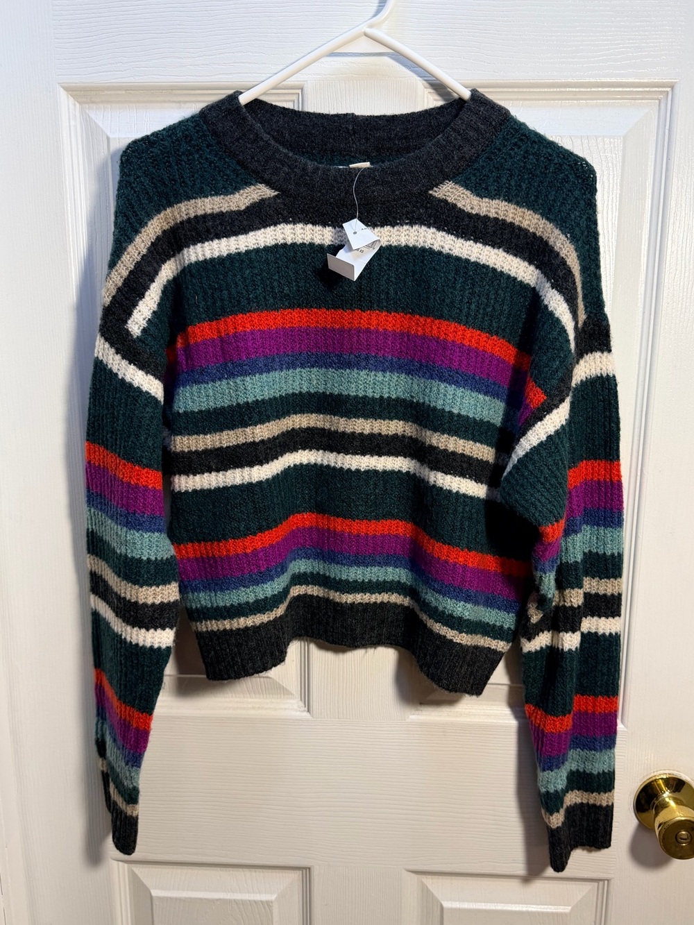 NWT American Eagle XS Cropped Striped Sweater